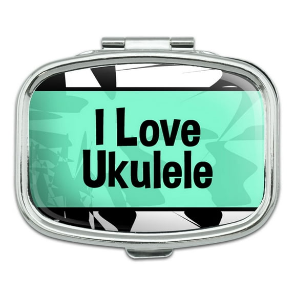 I Love Heart Places Things - Ukulele - Rectangle Pill Box