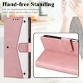 thumbnail image 5 of Cutyskin For Samsung Galaxy A12 4G Wallet Case with [RFID Blocking] Card Holder,Flip Kickstand Magnetic Clasp PU Leather Premium High Quality Retro with Hand Strap Shockproof Case,Pink, 5 of 8