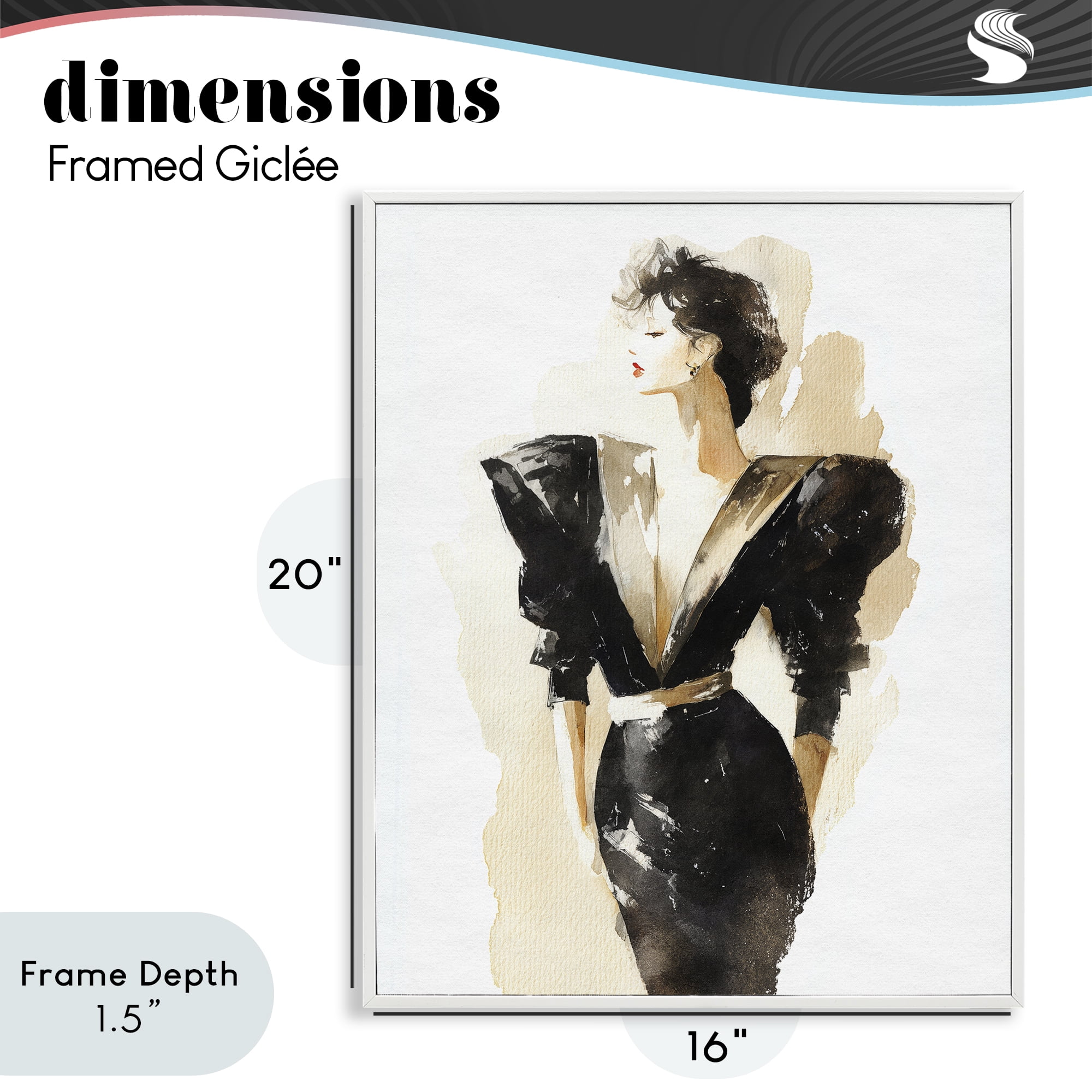 Stupell Industries Timeless Velvet Attitude White Framed Giclee Art, design by Svetlana Aleynikova