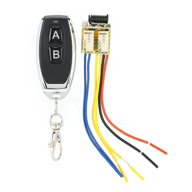 Módulo receptor de relé de interruptor bidireccional universal con control remoto inalámbrico para abridor de puertas de garaje con luz, amplio voltaje de 3,7 V, 5 V, 9 V y 12 V.