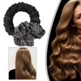 thumbnail image 1 of Rizador de pelo suave sin calor Diadema Rizadores perezosos Slik Satin Curling Ribbon Curl Bar Headwear Cabello largo para dormir para mujeres Peinado , Estampado de Estampado de negro Baoblaze Barras de curling, 1 of 8
