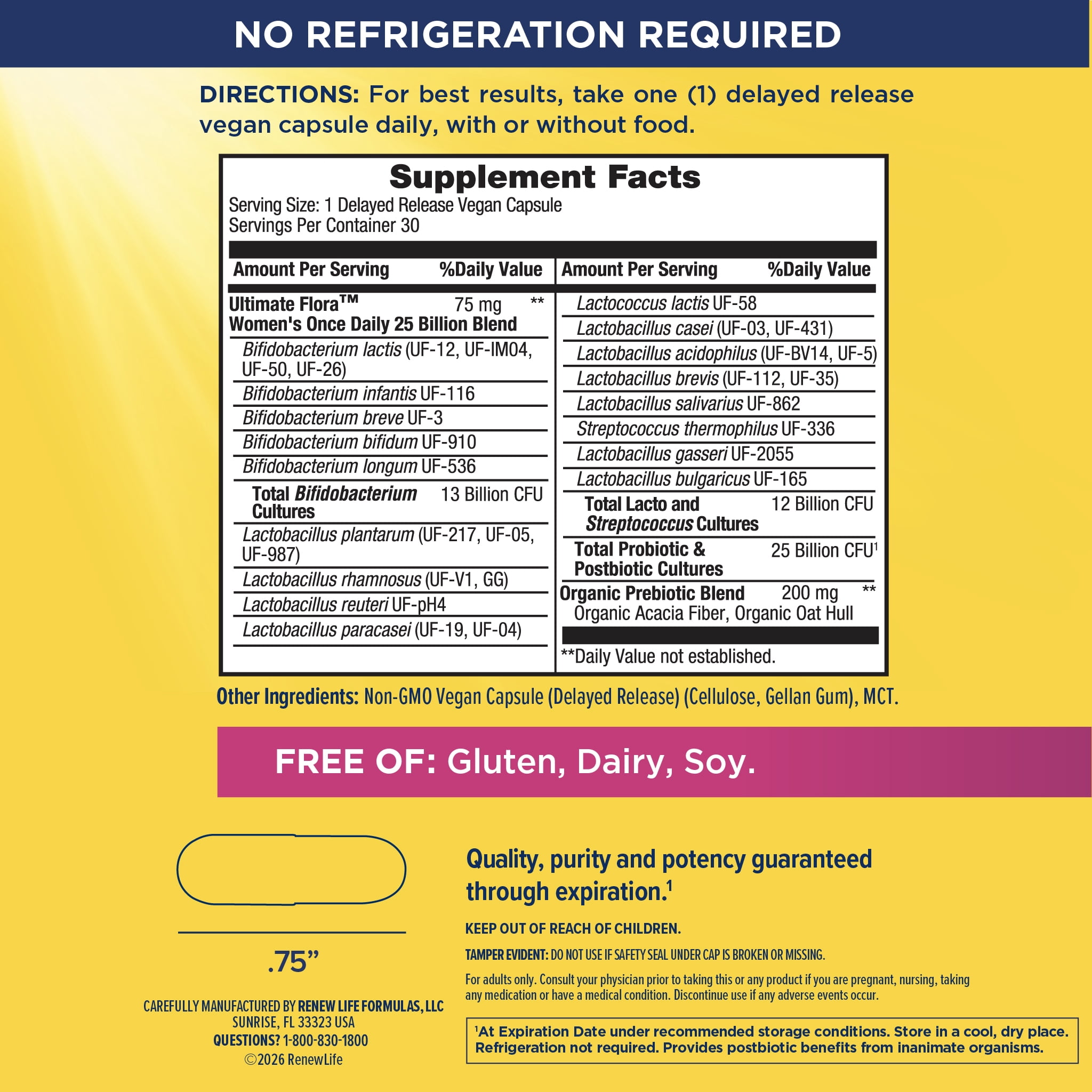 Renew Life Women's Probiotic Capsules, 30 Count