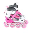 thumbnail image 1 of Patins à Roues Alignées pour Enfants, Patins à Roulettes pour Enfants Résistants aux Impacts avec Roues Lumineuses pour Jardin Rose, Bleu Blanc, 1 of 8
