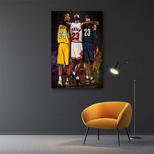 Trends International Gallery Pops Michael Jordan - Jersey Number White Wall  Art Wall Poster, 12 x 12, White Frame Version