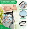 thumbnail image 4 of Yayeee Waist Apron with Pockets for Cooking Waterproof Half Server Aprons, Blue Shimmering Pattern, 4 of 7