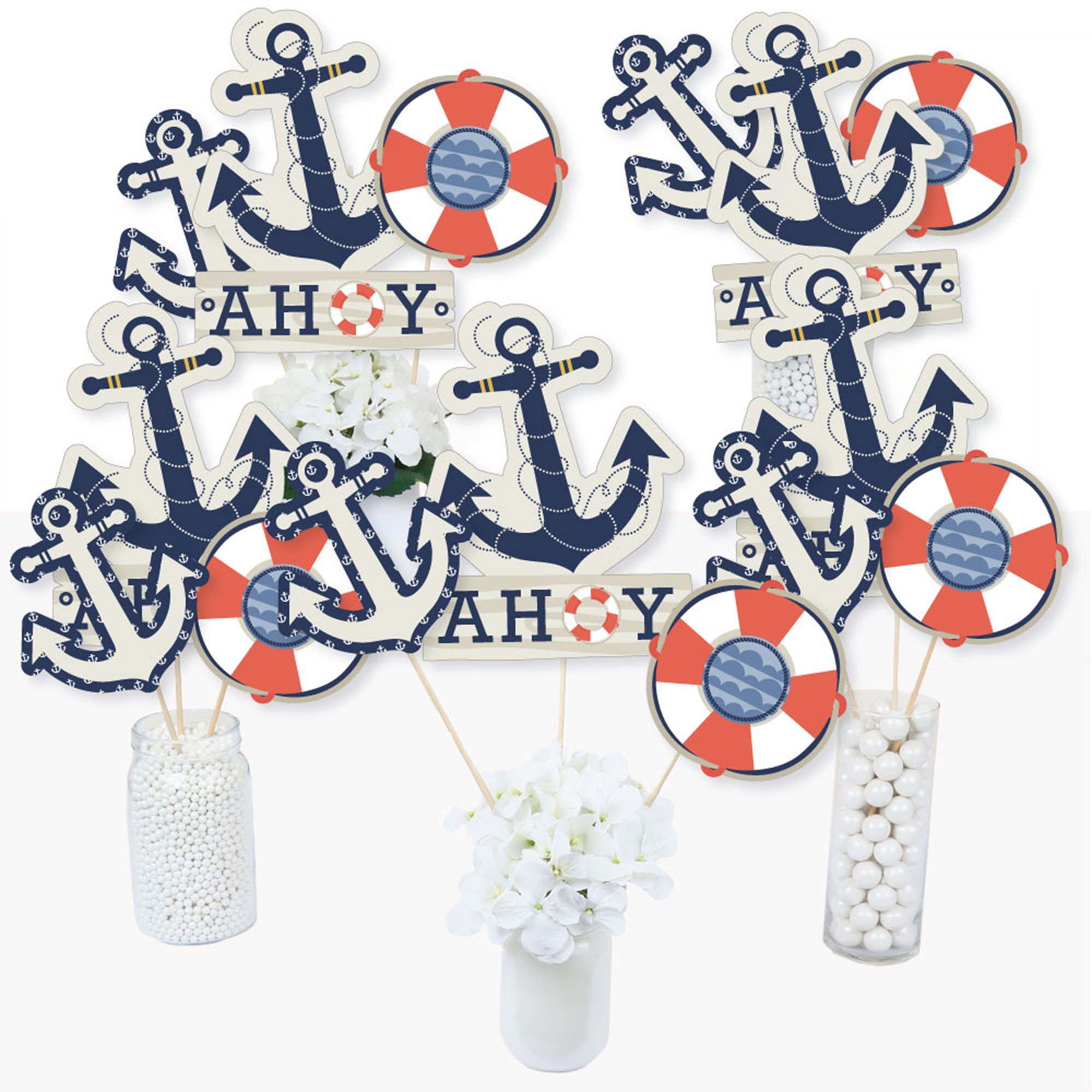 Big Dot of Happiness Ahoy Nautical Baby Shower or Birthday Party