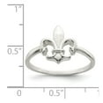 thumbnail image 3 of Sterling Silver Polished Fleur De Lis Ring - Size 8, 3 of 3