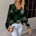 thumbnail image 1 of Chandails d'Hiver Grande Taille pour Femmes Chandails de Noël pour Femmes 2025 Col Rond Hiver Vacances Mignons Pulls Vert G, 1 of 7