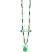 Beistle Kiss Me I'm Irish Shot Glass Bead Beaded Party Necklace Costume Accessory
