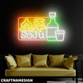 thumbnail image 3 of Craftnamesign Soju Neon Sign, Korean Drink Wall Art, Restaurant Wall Decor, 3 of 5