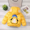 thumbnail image 3 of Hicidod Toddler Winter Jacket for Girls Boys Light Puffer Padded Jacket Bear Ears Hooded Print Windproof Outwear Snowsuit, 3 of 4