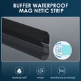 thumbnail image 4 of SUNNY SHOWER Frameless 34" W x 58" H Tub Door with 5/16" Clear Glass Pivot Hinged Shower Door Black, 4 of 10