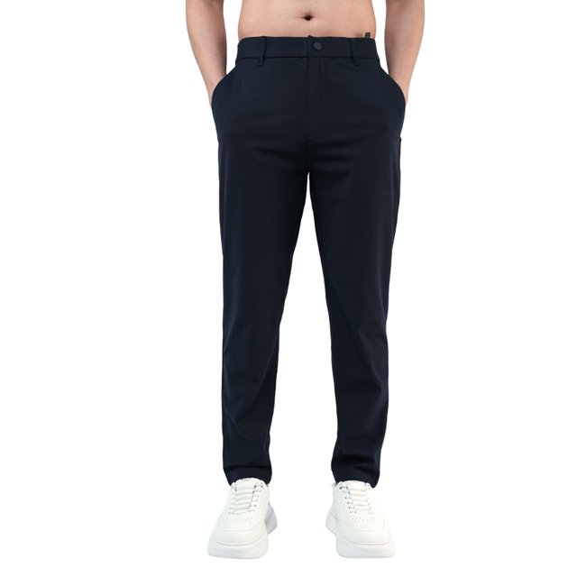XDZJLR Mens Pants Casual Split Patchwork Design Outdoor Loose Solid Color Pocket Workwear Elastic Waist Pocket Design Trousers