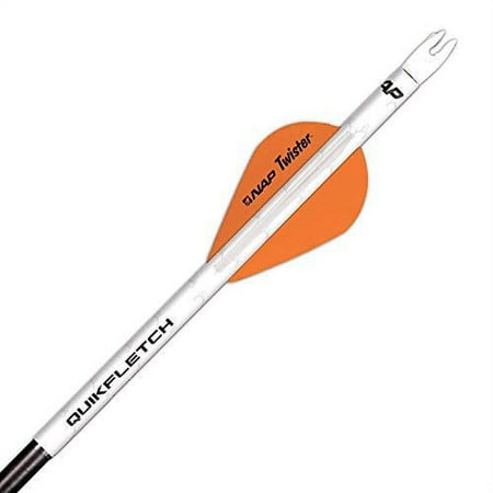 New Archery Products NAP Quikfletch Twister Vanes 2 6 Pack White/Orange
