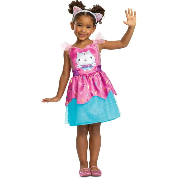 Cakey Cat Costume for Kids, Official Gabby's Dollhouse Costume and Cat