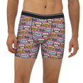 thumbnail image 2 of Cauagu Retro Cassette Print Men's Boxer Briefs, Funny & Cute Underwear Elastic Waistband Briefs Ideal Gift for Men,1-Pack, 2 of 7