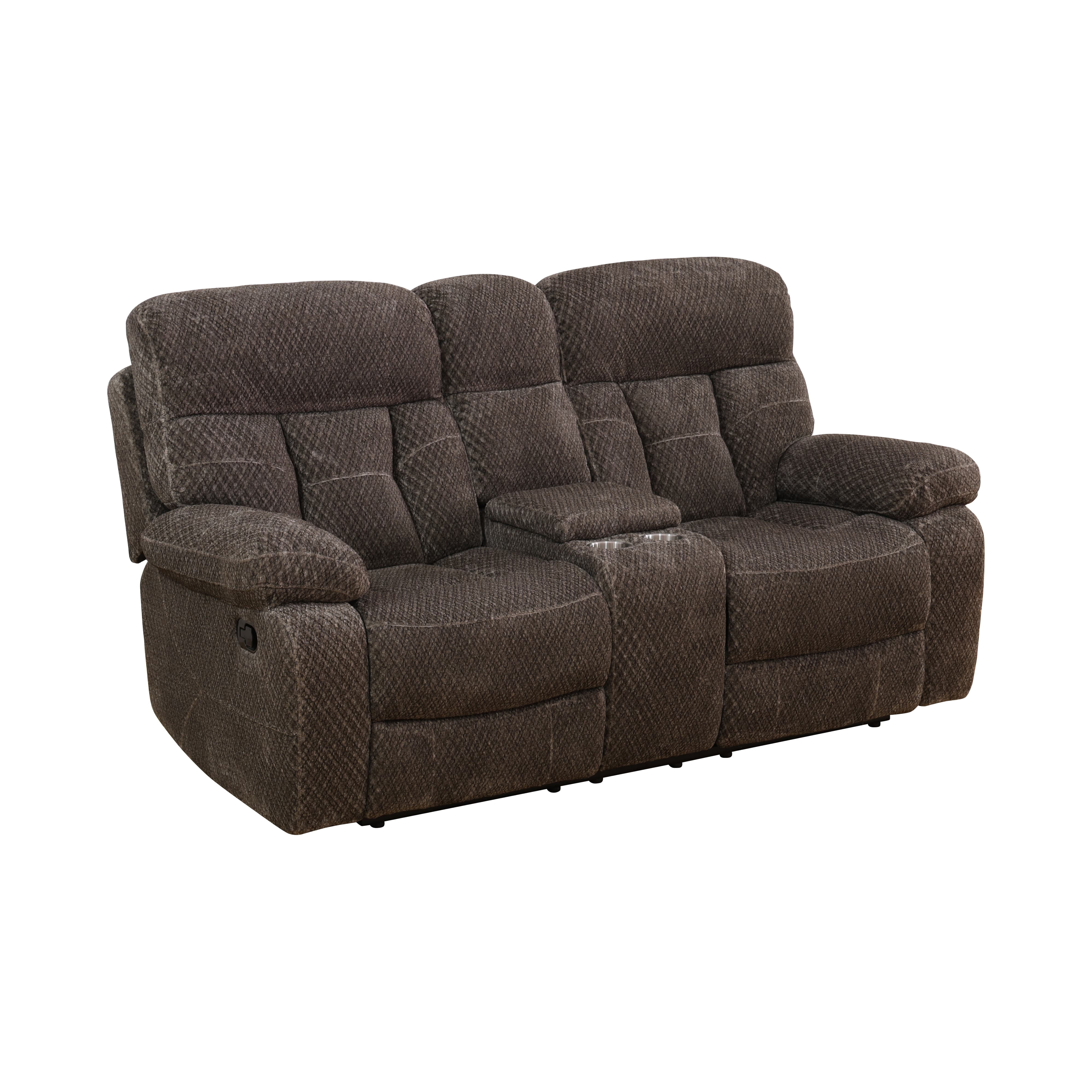 MAYEERTY Corduroy Recliner Loveseat, 2-Seater Ergonomic Reclining Sofa with Storage Bucket & Cup Holders, for Living Room & Apartment