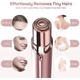 thumbnail image 6 of Painless Hair Removal for Women, Facial Hair Remover Devices Rechargeable, 2 x Replacement Heads Included, Best Womans Electric Face Shaver for Upper Lip, Chin, Mustache, with Flannel Bag by gurelax, 6 of 6