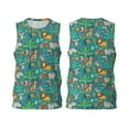 thumbnail image 2 of Gaeub Jungle Animals Men's Mesh Basketball Jersey, Quick-Drying Sleeveless Top S-4XL, Loose Muscle Tank Top -X-Large, 2 of 9