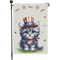 thumbnail image 3 of Cat Patriotic Garden Flag for Outside 12.5x18 Double Sided American Flag - Memorial Day Cat Flag, 3 of 9