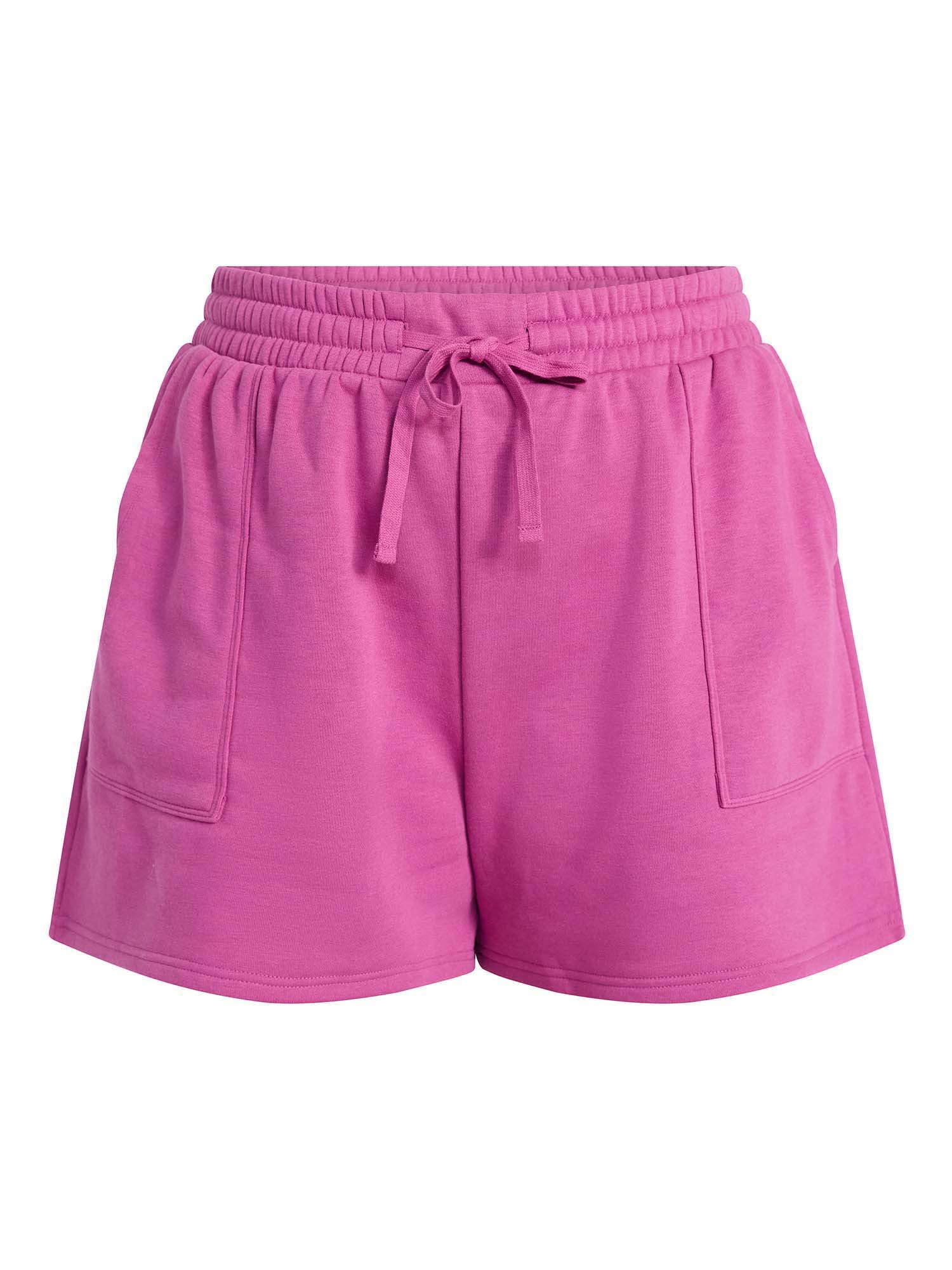 Terra & Sky Women's Plus Size Fleece Shorts with Pockets, Sizes 0X-5X