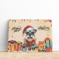 thumbnail image 3 of Merry Christmas Santa Schnauzer Scarf Twinkling Lights Xmas Holiday Horizontal Matte Canvas Poster Miniature Schnauzer Dog Lover Wall Art Home Decor - 00022, 3 of 5