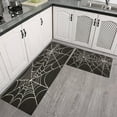 thumbnail image 3 of 2 Pcs Happy Halloween Kitchen Rugs and Mats Set Pumpkin Witch Bat Spider Kitchen Rugs and Mats Non Slip Kitchen Rugs and Matsfor Farmhouse Door (47x17+30x17 Inches), 3 of 7