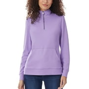Jones New York Half Zip Pullover Deep Lilac L
