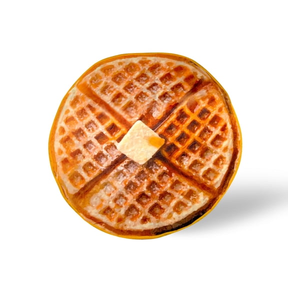 Waffle Round Fleece Throw Blanket | 60 Inches