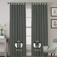 thumbnail image 2 of Rivana Home Decor 100% Polyester Room Darkening Tab Top Curtains Window Treatment Panels for Living Room, Hall & Kitchen (Grey,52"W x 84"L,2 Panel), 2 of 8