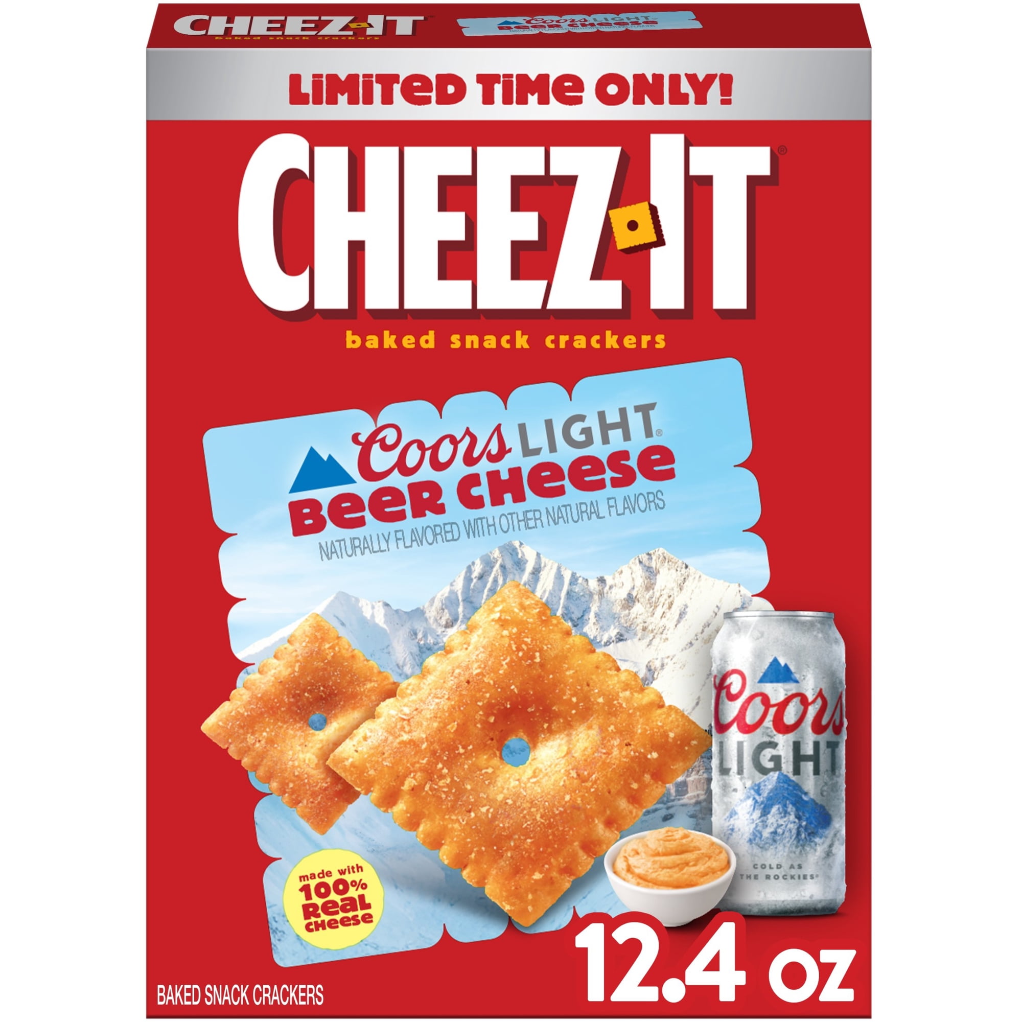 Cheez-It Beer Cheese Baked Snack Crackers, Party Snacks, 12.4 oz