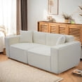 thumbnail image 3 of Teddy velvet sofa, dual - use as seat and bed / USB charging for device convenience at home, 3 of 5