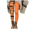 thumbnail image 5 of YDFCWXW Halloween Leggings for Women Tummy Control Monster Pumpkin Printed Stretchy Leggings Yoga Pants Tights (Gold, M), 5 of 6