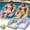 2pcs mix, variant on 3-in-1 Inflatable Pool Lounge Chair, U-Shaped Water Inflatable Pool Float Chair, Inflatable Pool Float for Adults, Bottom Mesh Cutout, Comfortable Pool Chairs for in Pool Beach Lake