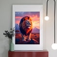 thumbnail image 2 of Diamond Art Kit for Adults, Lion Majestic Sunset Landscape Diamond Painting for Adults Beginners, DIY Diamond Art Painting Kits, 5D Diamond Painting Crafts for Home Decor 12x16 Frameless, 2 of 7