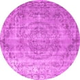 thumbnail image 1 of Ahgly Company Indoor Round Abstract Pink Contemporary Area Rugs, 3' Round, 1 of 4