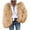 Khaki, variant on BVOFAR Womens Shaggy Faux Fur Jackets Casual Long Sleeve Crop Cardigans Trendy Winter Warm Coats Daily Going out Coat