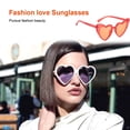 thumbnail image 3 of Minnieouse Sun Eyewear Mujeres Gafas de sol en forma de corazón Suministro de viaje multifuncional para adultos Mujeres Lady Girl Children Tipo 1 Lentes tipo 9 Minnieouse AP008850-09, 3 of 6