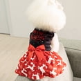 thumbnail image 4 of Vestido para perro CuteBone Merry Christmas Velvet Red XS Small, 4 of 6