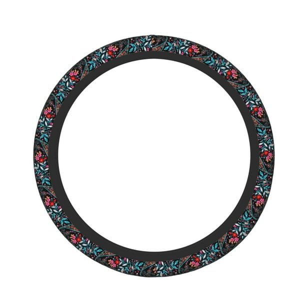 Balery Paisley Fundas elásticas antideslizantes para volante, funda protectora universal para hombre y mujer, 15 pulgadas, accesorios para coche.