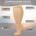 thumbnail image 4 of 3 Pairs Medical Sport Plus Size Compression Socks - 20-30mmhg Graduated Knee-High Support for Men & Women, Ideal for Soccer, Running, and Nurses, 4 of 6