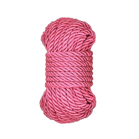 

Braided Twisted Silk Ropes 8mm Diameter Soft Solid Braided Twisted Ropes Decorative Twisted Satin Shiny Cord Rope for All Purpose and DIY Craft (Pink 1 Piece)