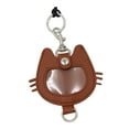 thumbnail image 1 of lionlar Pet Hair Storage Keychain Commemorative Pet Memorial Gift PU Leather Keyring brown, 1 of 9