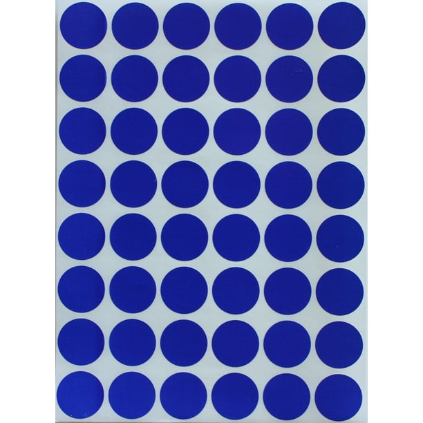 Royal Green Color Code Labels Blue 5/8 inch Diameter (11/16) Rounds Dot ...