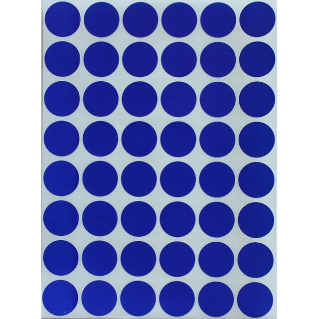 Blue Dot Sticker approximately ~ 3/4