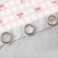 thumbnail image 4 of Homewish Girly Pink Plaid Black Out Curtains for Teens, Princess Cute Ribbon Curtains Pack of 2 (42x63 Each), Cartoon Bow Style Bedroom Curtains, Living Room Curtains Decor, 4 of 6