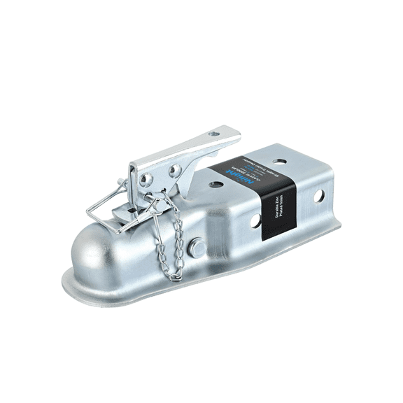 Nilight Heavy Duty Trailer Tongue Coupler for 2" Hitch Ball, Fits 3" Straight Trailer Tongue Channel, Zinc Plated Trailer Coupler with Security Latch Pin Chain Bolt On Weld On Installation