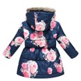 thumbnail image 3 of Little Big Boys Girls Hooded Down Jacket Kids Thicken Warm Winter Coat Outerwear Navy 12 Years, 3 of 5