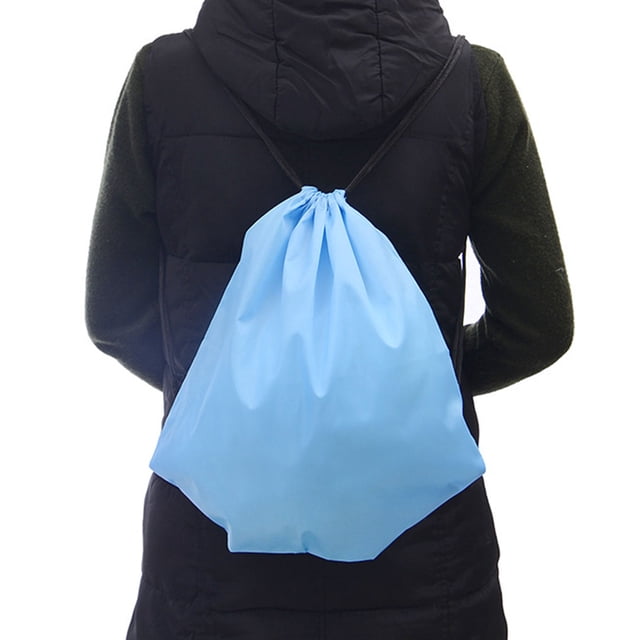 Becaristey Drawstring Drawstring Bags With Size And Multiple Colour Options Durable And Waterproof Large PE Bag White