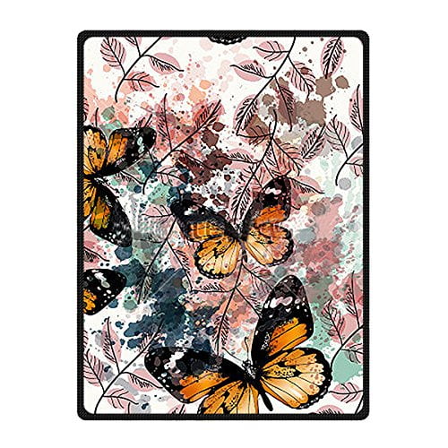 Simply Home Butterfly Floral Woven Tapestry Blanket Throw Mid-Size Made in the USA SKU TPM903 Simply Home Butterfly Floral Woven Tapestry Blanket Throw Mid-Size Made in the USA SKU TPM903
